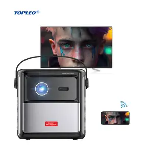 Автофокус-проектор Topleo поддерживает видео 4K декодирование android 11 Портативный видео full hd домашний проектор