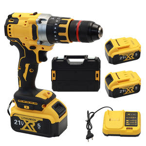 Taladro <span class=keywords><strong>de</strong></span> impacto profesional transfronterizo <span class=keywords><strong>de</strong></span> 13 mm <span class=keywords><strong>con</strong></span> gran torque y velocidad <span class=keywords><strong>variable</strong></span>, tipo pistola, <span class=keywords><strong>de</strong></span> tres funciones, sin escobillas, OEM - Product Image 3