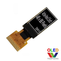 Layar PMOLED Ukuran Kecil 0.5 Inci Resolusi 48x88 Warna Putih Tipe Solder 14 Pin Antarmuka IIC IC Driver CH1115