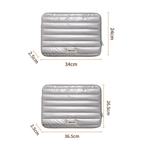 Nova Chegada Logotipo Personalizado Original Acolchoado PU Puffy Pad Laptop Capa À Prova D' Água Manga Tablet Bolsa Bolsa Bolsa Bolsa Com Zíper - Product Image 5