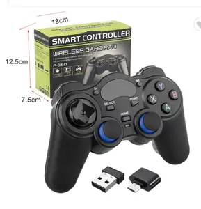 Großhandel gaming joystick android tv-2,4G Wireless Game Controller Gamepad für PS3 Android TV Box Smartphone Tablet PC Feuer TV (schwarz)