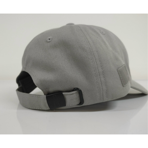 Sombreros de béisbol al por mayor bordados 2D gris claro, sombrero de papá no estructurado de alta calidad, gorra deportiva con correa ajustable de perfil bajo - Product Image 2