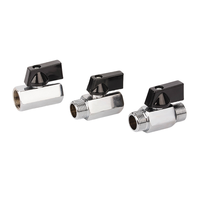 Mini vanne à boisseau sphérique en laiton SS 1/8 "1/4" 3/8 "1/2" BSP fileté mâle à femelle compresseur d'air eau gaz huile vanne d'arrêt laveuse de voiture