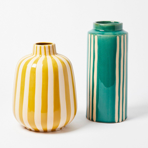 Jarrón de Porcelana Moderno Nórdico <span class=keywords><strong>con</strong></span> Rayas, Hecho a Mano, Ecológico, para Decoración del Hogar, Exhibición de <span class=keywords><strong>Plantas</strong></span> <span class=keywords><strong>Artificiales</strong></span>, 4-8 Pulgadas - Product Image 6