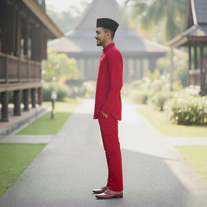 TELUK BELANGA Malaisie SIPO Vente en Gros Tenue Traditionnelle pour Hommes Col Mandarin Vêtements Ethniques Vêtements Culturels Tenue Formelle - Product Image 2