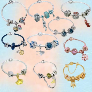 25 925 Sterling Silver Zircon Hyperbole Style Ginkgo Flower Star Heart Anime Charm Bracelet Exquisite Accessory - Product Image 1