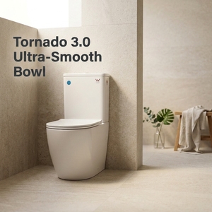 Inodoro de dos piezas MWD Watermark Rimless Tornado 3.0 sifónico de cerámica y porcelana, <span class=keywords><strong>WC</strong></span> de pared, para proyectos hoteleros, venta al por mayor, OEM - Product Image 2
