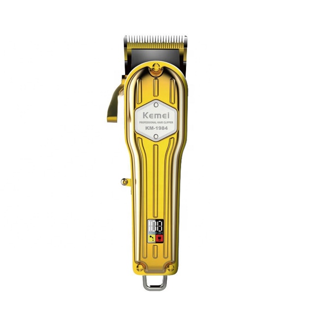 Profess Barberia Kemei 1984 High Performance T-Blade Trimmer Barber Rechargeable Electric Hair Clipper for Men