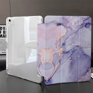 เคสแท็บเล็ตแบบพับสีม่วงไล่เฉดพร้อมที่ใส่ดินสอสำหรับไอแพด 11 นิ้ว ไอแพดโปร 13 นิ้ว มีบริการดรอปชิปปิ้ง - Product Image 4