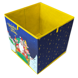 Boîte de rangement en tissu personnalisée pour Noël avec couvercle, design unique <span class=keywords><strong>à</strong></span> 4 côtés, <span class=keywords><strong>coffre</strong></span> <span class=keywords><strong>à</strong></span> jouets pliable, panneau renforcé de 2,0 mm - Product Image 2