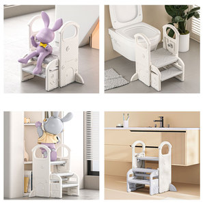 Enfants cuisine aide enfants échelle sécurité toilette lavabo convertible escabeau en <span class=keywords><strong>plastique</strong></span> extensible bébé pépinière repose-pieds - Product Image 5