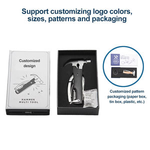 FH FH-42 <span class=keywords><strong>Kit</strong></span> multifonction de survie 12-en-1 en alliage d'aluminium à <span class=keywords><strong>action</strong></span> à ressort, marteau durable, pinces, couteau, scies portables pour le camping - Product Image 6