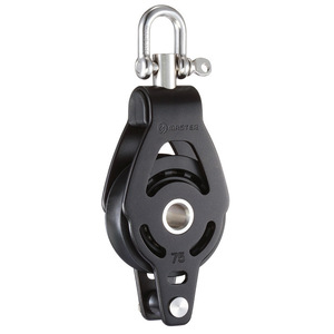 ALC-7502F Single Wheel Swivel/Shackle Pully for Sailboats 75mm Wheel Diameter 19mm Wire Diameter Lug Bearing <b>Marine</b> <b>Hardware</b> - Product Image 1
