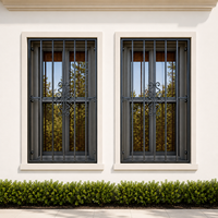 Reja de Seguridad Decorativa Europea para Ventanas de Aluminio, Reja Exterior Anti-Robo Personalizada para Fachada de Villa
