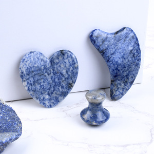 Blue Spot Stone Gua Sha Grattoir pour le <span class=keywords><strong>visage</strong></span> et le corps Grattoir d'<span class=keywords><strong>acupuncture</strong></span> Outil de beauté-Jade Mushroom Guasha pour le massage du <span class=keywords><strong>visage</strong></span> et du corps - Product Image 6