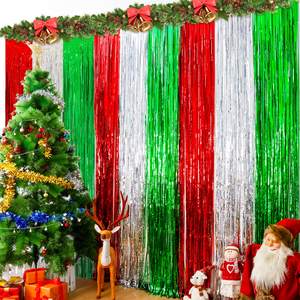 Tinsel splendente tende con frangia a forma di Tinsel decorazioni per sfondo per festa di nozze compleanno feste di natale forniture - Product Image 6