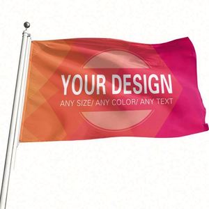 Factory Wholesale Advertising Promotional Orange Custom <b>Flags</b>, Banners with 2 Grommets - Product Image 3