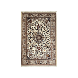 Großbestellung Möglich: Vintage Creme-Braune Blumen-Perserteppiche und -Läufer aus Modalgewebe zum Verkauf, 150*225cm - Product Image 1