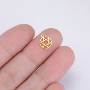 गहने के लिए डेविड आकर्षण का सितारा स्टेनलेस स्टील डिय हस्तनिर्मित नेकलेस ब्रेसलेट इयररिंग हेक्साग्राम पेलेंट - Product Image 4