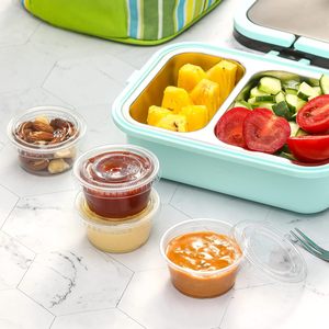 Miễn Phí Mẫu Mini Dùng Một Lần PP Nhựa Nước Sốt <span class=keywords><strong>Container</strong></span> Với Thân Thiện Với Môi Nắp 1Oz 1.5Oz 2Oz 3Oz 4Oz 5Oz Tường Đơn Phong Cách - Product Image 5