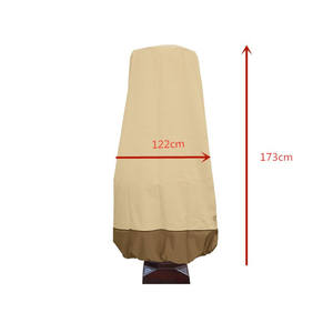 Housse de fontaine d'extérieur en tissu Oxford 210D, beige et marron, imperméable et anti-poussière - Product Image 1