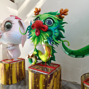 Handmade Trung Quốc Đèn Lồng Lụa Đầy Màu Sắc Phim Hoạt Hình Động Vật Vải Trang Trí Đèn Lồng Haichuan Đèn Lồng Nhà Máy Cho Giáng Sinh Trang Trí Nội Thất - Product Image 6