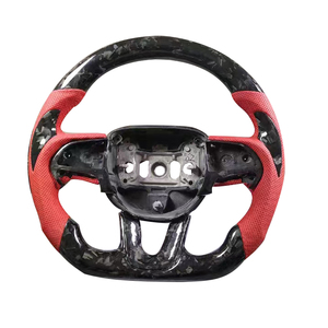 Volant de direction en cuir perforé en fibre de carbone forgée le plus populaire pour Dodge Challenger - Product Image 1