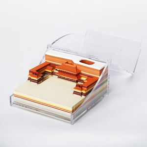 Logo personnalisé 3D bureau <span class=keywords><strong>calendrier</strong></span> et bâtiment bloc-notes signet ensemble nouveau papier papeterie cadeau pour anniversaire bloc-notes Souvenir - Product Image 4