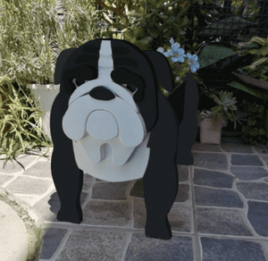Vaso per Fiori a Forma di Cane Bulldog Inglese, Fioriera Artistica per Decorazione di Giardini e Cortili - Product Image 2