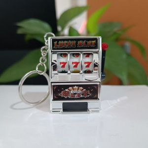 Mini llavero de máquina de lotería de frutas <span class=keywords><strong>Digital</strong></span> creativo, modelo de simulación de juguete giratorio, llavero - Product Image 6