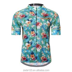 Maillot de cyclisme à manches courtes à séchage rapide avec imprimé floral tropical personnalisable, équipement de cyclisme sur route, vêtements de cyclisme personnalisés - Product Image 1