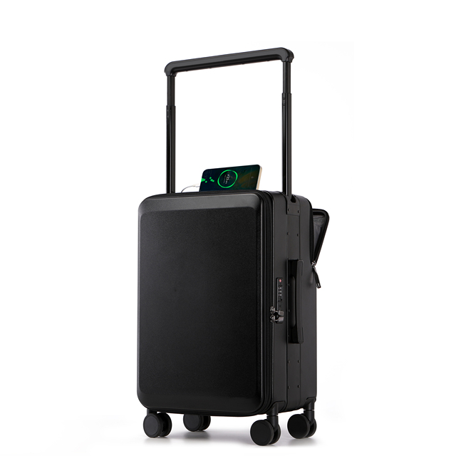 OEO 20/24/26 Inch Aluminium Trolley Suitcase PC Material Travelcase with 360 Spinner Wheels and Zipper Opening Travelcase