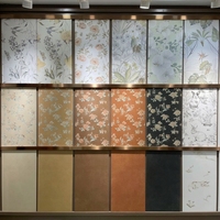 Carreaux de mur de sol à motifs de feuilles de plantes françaises modernes pour cuisine salle de bain balcon centre commercial école 60X120 40X80 30X60 taille céramique