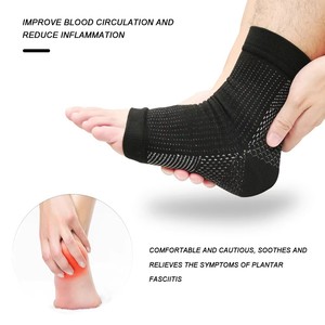 Chaussettes de compression pour fasciite plantaire avec soutien de la voûte plantaire et de la cheville pour hommes et femmes, chaussettes de sport à bout ouvert pour la course à pied - Product Image 3