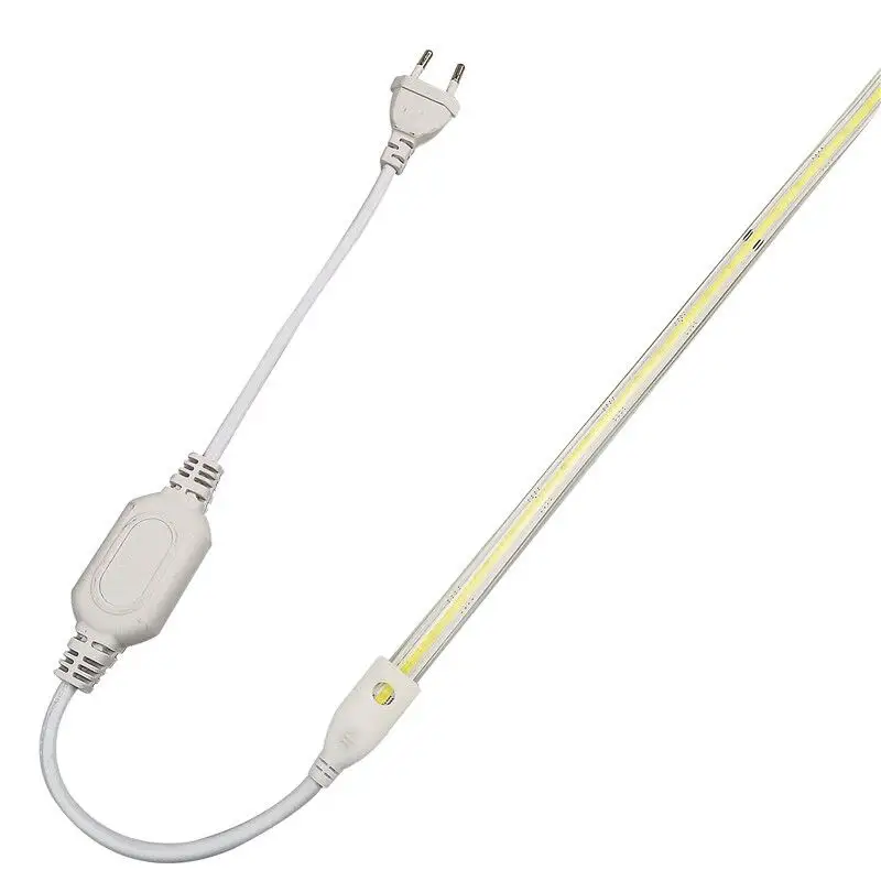 220v 288LEDs/m bande led cob 230V 220V AC cob led ruban blanc/blanc chaud/blanc neutre IP65 étanche pour intérieur et extérieur