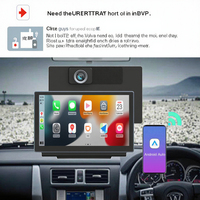 Nouvel autoradio portable 7 pouces avec double Bluetooth stéréo, CarPlay sans fil universel, Android Auto, écran IPS, caméra de recul, lecteur MP3/MP4