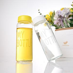 Bouteille d'eau <span class=keywords><strong>Voss</strong></span> 400ml en <span class=keywords><strong>verre</strong></span> jus avec couvercle en plastique personnalisé unique vente en gros - Product Image 2