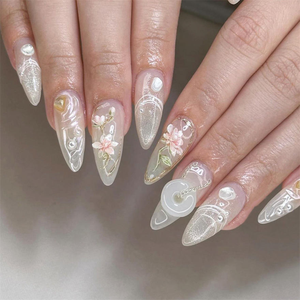 <span class=keywords><strong>Uñas</strong></span> Postizas Acrílicas Hechas a Mano con Diseño <span class=keywords><strong>de</strong></span> Almendras, las Más Vendidas, para Mujer, al por Mayor - Product Image 1
