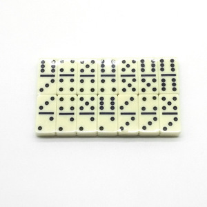 Dominos en mélamine Double Six Double Neuf 30x15x4mm, gravure sérigraphique au dos, dominos rectangulaires personnalisés pour pont <span class=keywords><strong>de</strong></span> dominos - Product Image 2