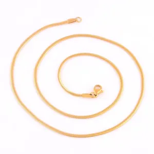 Cadena de Espiga Plana de Acero Inoxidable de 1mm/2mm de Ancho para Mujer y Hombre, Gargantilla Fina Vintage, Accesorios para Fabricación de Joyería Metálica - Product Image 3