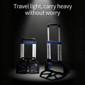 Carretilla de Mano Plegable de Aluminio con 2 Ruedas, Carrito Azul para Compras OEM J y K - Product Image 4