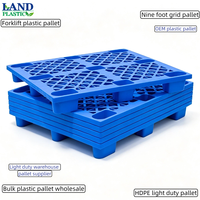 Palette en plastique ventilée et résistante à l'humidité de 2,7 m avec structure grillagée pour le transport, facile à nettoyer, distribution de palettes