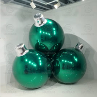 Boule miroir gonflable pour arbre de Noël, grande décoration extérieure, boule géante dorée brillante, sphère gonflable miroir, décoration