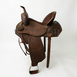 Silla de Montar Western Premium de Alta Calidad, Ligera y Personalizable, Hecha a Mano con Cuero Genuino y Plástico, Cómoda para Rodeo - Product Image 1