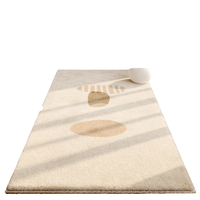 Tapis de luxe léger, haut de gamme, moderne et innovant, fabriqué à la machine, pour salon, chambre et baie vitrée, en polyester extra épais imitation cachemire