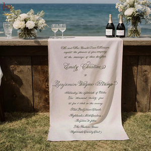 Panneaux en tissu suspendus professionnels, modernes, <span class=keywords><strong>grand</strong></span> format, personnalisés pour <span class=keywords><strong>mariage</strong></span>, de luxe, avec nom de Monsieur et Madame, pour table de remerciement, bar, cocktails et <span class=keywords><strong>menu</strong></span> - Product Image 1