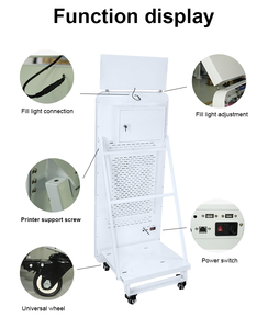 Photomaton avec support de commande <span class=keywords><strong>en</strong></span> <span class=keywords><strong>ligne</strong></span>, logiciel de prise de photos <span class=keywords><strong>gratuit</strong></span>, éclairage RVB, écran tactile 32 pouces, machine de photomaton miroir magique - Product Image 3