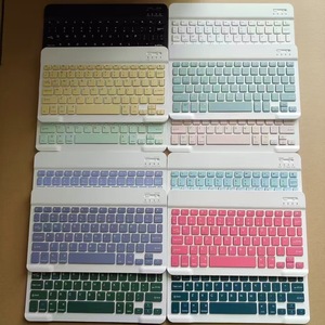 <span class=keywords><strong>Clavier</strong></span> sans fil blanc ultra fin compact mini avec rétroéclairage RVB pour joueur, tablette PC, ordinateur, nouveau modèle XPAI X-101-1C - Product Image 3