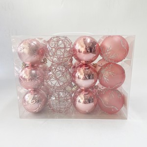 Yiwu commercio all'ingrosso della fabbrica 6 pezzi UV stampato 6cm per Champagne brillante palla di natale forma speciale di plastica ornamenti per feste di natale <span class=keywords><strong>Tr</strong></span> - Product Image 4