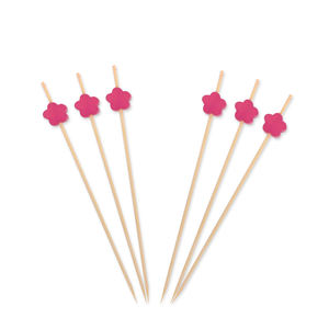 Spuntini di spiedini di bambù gratuiti 100 stuzzicadenti naturali da 4.7 pollici Snack bastoncini di formaggio frutta - Product Image 4